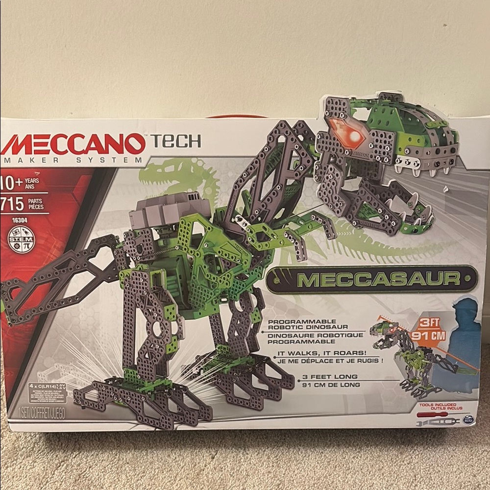 Mecca Green and Gray Building Set Robotic Dinosaur